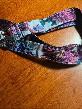 Vera Bradley Floral Lanyard in Purple, Teal, and Pink